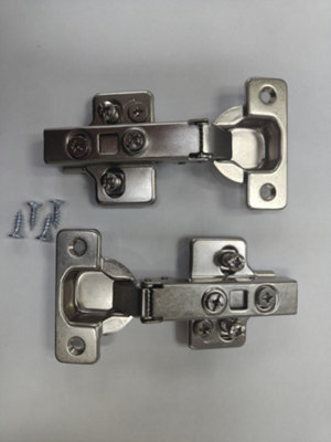 24 PACK Premier Soft Close Kitchen/ Bedroom Cabinet Door Hinges Including Screws and Clip on Backplate Adjustable