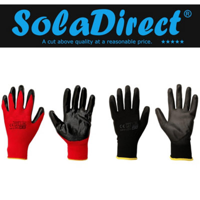 24 Pairs of Work Gloves, Heavy-Duty PU Coated Protective