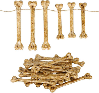 24 Pcs Halloween Skeleton Bones, 10cm/7.5cm Halloween Plastic Bones ...