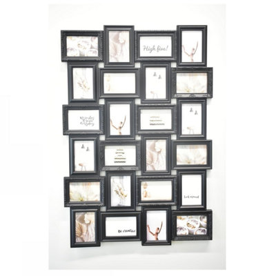 24 Photos Multi Picture Wall Frame 6x4 inch Photos Designer Frame Black