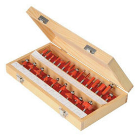 24 Piece 1/4" Inch TCT Router Bit Set For Woodwork Cutting