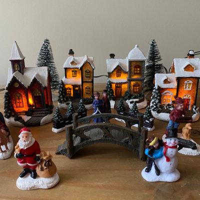 24 Piece Christmas Village Scene Decoration For Windowsills Or Mantelpieces Price Comparisons | Compare The Build