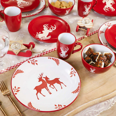 Xmas dinner plates hot sale