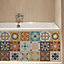 24 Pieces 15x15cm Jama Brown and Blue Moroccan Tile Stickers