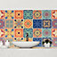 24 Pieces 15x15cm Mara Colourful Mix Mediterranean Tile Stickers
