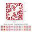 24 Pieces 15x15cm Moroccan Rose Red Mosaic Tile Stickers