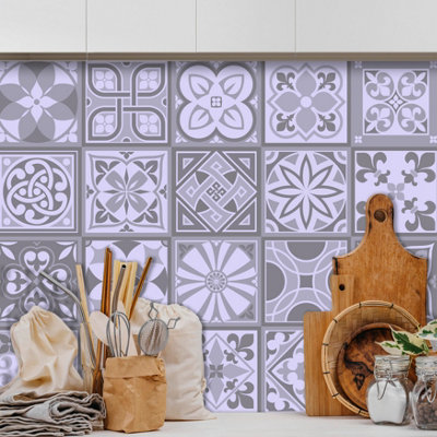 24 Pieces 15x15cm Purbeck Stone Tile Stickers - 3