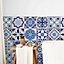 24 Pieces 15x15cm Spanish & Moroccan Blue Tile Stickers