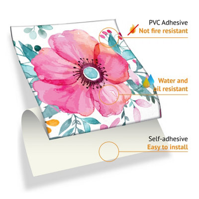 24 Pieces 15x15cm Sweet Spring Bouquet Tile Stickers - 8