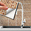 24 Pieces 15x15cm Triana Marble Brown and Cream Mosaic Tile Stickers