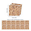 24 Pieces 15x15cm Triana Marble Brown and Cream Mosaic Tile Stickers
