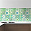 24 Pieces 15x15cm Turkish Green Mosaic Tile Stickers