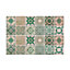 24 Pieces 15x15cm Vintage Green Antique Azulejo Tile Stickers