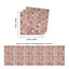 24 Pieces 15x15cm Vintage Pink Marble Mosaic Tile Stickers