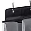 24 Pocket Black Fabric Mesh Organizer Door Hanging Shoe Storage Bag with 4 Hooks 55 x 150 cm