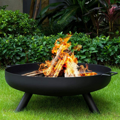 24 Round Fire Pit Folding Patio Garden Bowl Outdoor Camping Heater Log  Burner | DIY at Bu0026Q