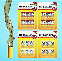 24 Sticky Fly Papers Catchers Flying Insect Trap Pest Control Pestshield