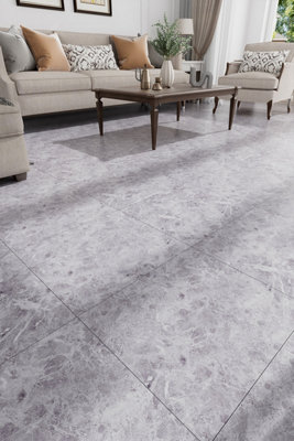 24 Tiles,Marble Self Adhesive Vinyl Stone Effect Flooring,Marble Effect Vinyl Floor Tiles