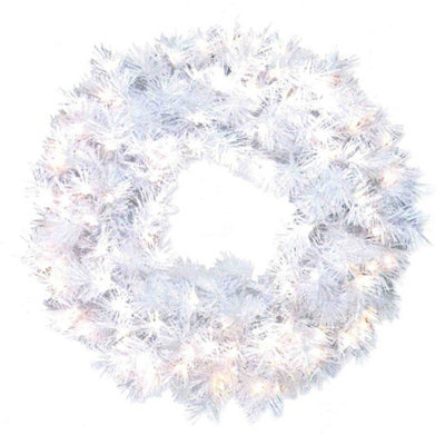 24" Winchester White Pine Wreath with 50 Warm White LEDs
