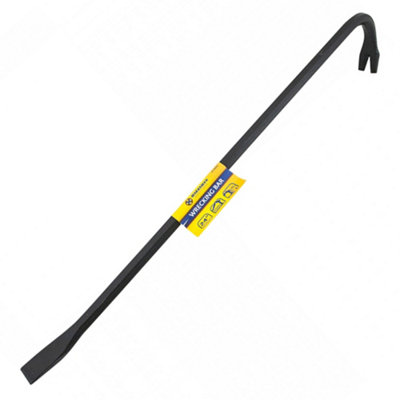 24" Wrecking Bar Crow Pry Nail Lever Steel Strong Swan Neck Builders Diy Hand Tool Durable Prying Crowbar Heavy Duty