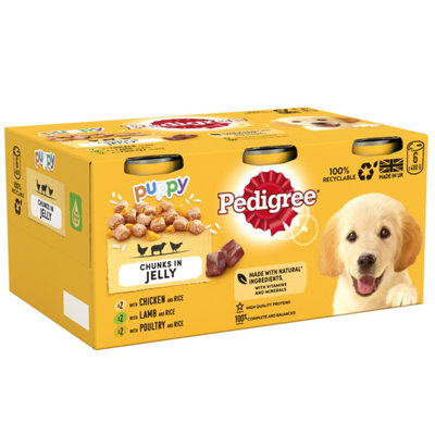 24 x 400g Pedigree Puppy Wet Dog Food Tins Mixed Selection in Jelly - 3