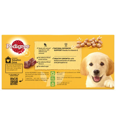 24 x 400g Pedigree Puppy Wet Dog Food Tins Mixed Selection in Jelly - 4