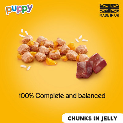 24 x 400g Pedigree Puppy Wet Dog Food Tins Mixed Selection in Jelly - 5