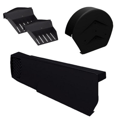 24 x Universal Black Dry Verge Units, Round Ridge Cap & 2 x Starter Closure Kits