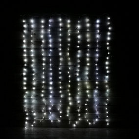 240 LED 2m x 1.5m Premier Flexibright Curtain Indoor Outdoor Multifunction Christmas Lights with Timer in Cool White
