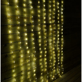 240 LED 2m x 1.5m Premier Flexibright Curtain Indoor Outdoor Multifunction Christmas Lights with Timer in Warm White
