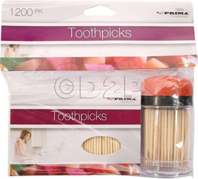 2400pc Toothpicks Fruit Cocktail Wooden Pick Tooth Cherry Chicken Sticks Party