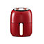 2400W 8L Family Size Red Knob Air Fryer with Timer,Non-Stick Removable Basket