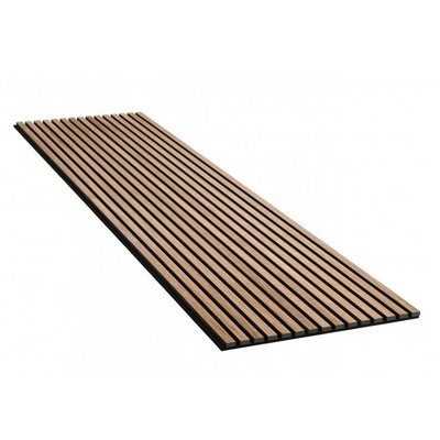 240cm x 60cm Acoustic Slat Wall Panel in Walnut