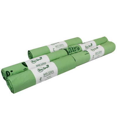 240L Bioliner Compostable Large Wheelie Bin Bin Liners - 5 Rolls