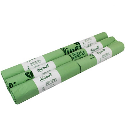 240L Bioliner Compostable Large Wheelie Bin Bin Liners - 6 Rolls