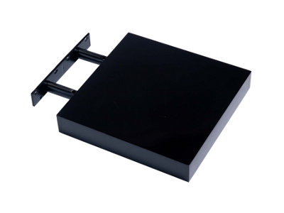 240mm floating hudson shelf kit, black high gloss