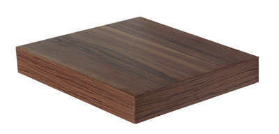 240mm floating hudson shelf kit, walnut effect