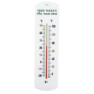 240mm Thermometer for Indoor or Outdoor use in Garden Greenhouse Shed Allotment (Free weeds, pull your own)