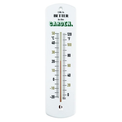 240mm Thermometer for Indoor or Outdoor use in Garden Greenhouse Shed Allotment (Life is better in the garden)