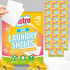 240pk Bio Laundry Detergent Sheet Washing Powder Sheets, Tropical Scent Washing Sheets Detergent Laundry Sheet Detergent