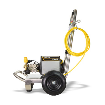 240v Compact, Industrial, Mobile Electric Pressure Washer - 1450psi, 100Bar, 12L/min