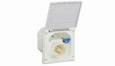 240V Flush Fit Inlet Socket - Caravan, Motorhome, Camper