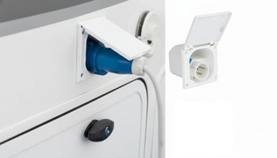 240V Flush Fit Inlet Socket - Caravan, Motorhome, Camper
