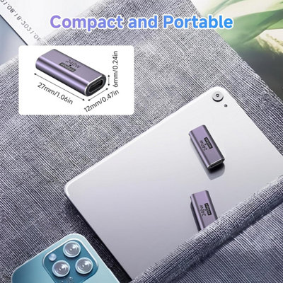 2x Adaptateur USB C Femelle Vers Femelle | USB4 240W, 40Gbps | Support 8K@60Hz | Compatible Ordinateurs Portables & Smartphones - 2