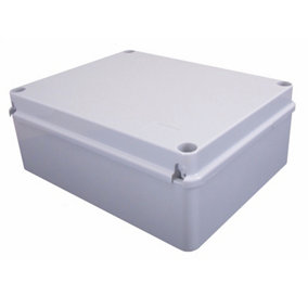 240x190x90mm IP56 PVC Junction Box, Plain Sides with Stainless Steel Screws