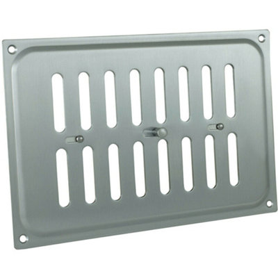 242 x 165mm Hit & Miss Air Flow Vent Satin Chrome Slide Open & Close Door Price Comparisons | Compare The Build