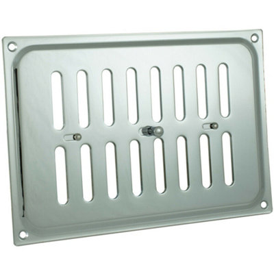 242 x 165mm Hit & Miss Airflow Vent Polished Chrome Slide Open & Close Door Price Comparisons | Compare The Build