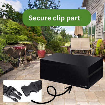 242x162x100cm Garden Furniture Cover Heavy Duty Oxford Fabric Outdoor Patio Table Cover for Chairs and Table