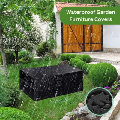 242x162x100cm Garden Furniture Cover Heavy Duty Oxford Fabric Outdoor Patio Table Cover for Chairs and Table - 5