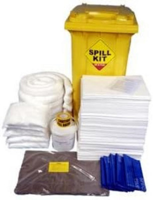 248 Litre Oil and Fuel Only Spill Kit in Wheeled Bin